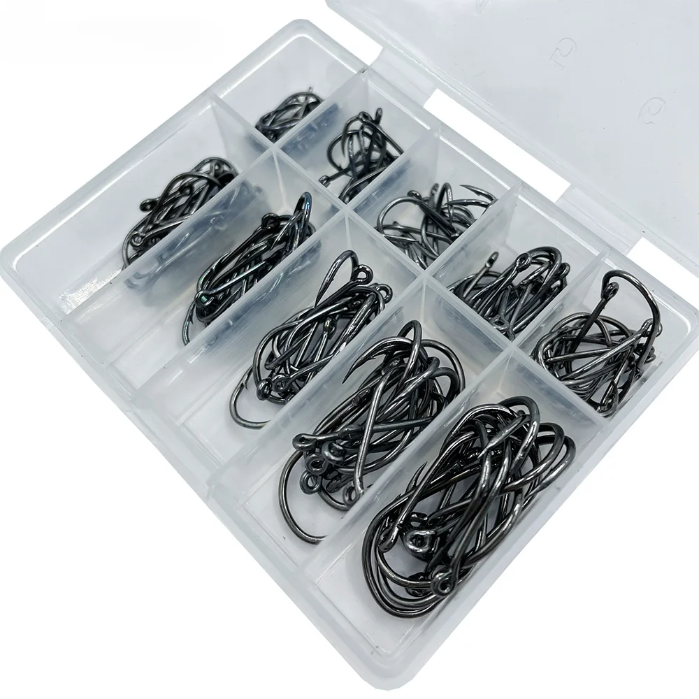 Rust Proof Professional Fish Controller Grip Lip Grabber Tool 100PCS/Box Fishing Hooks Stainless Steel Sea Fishing Equipment