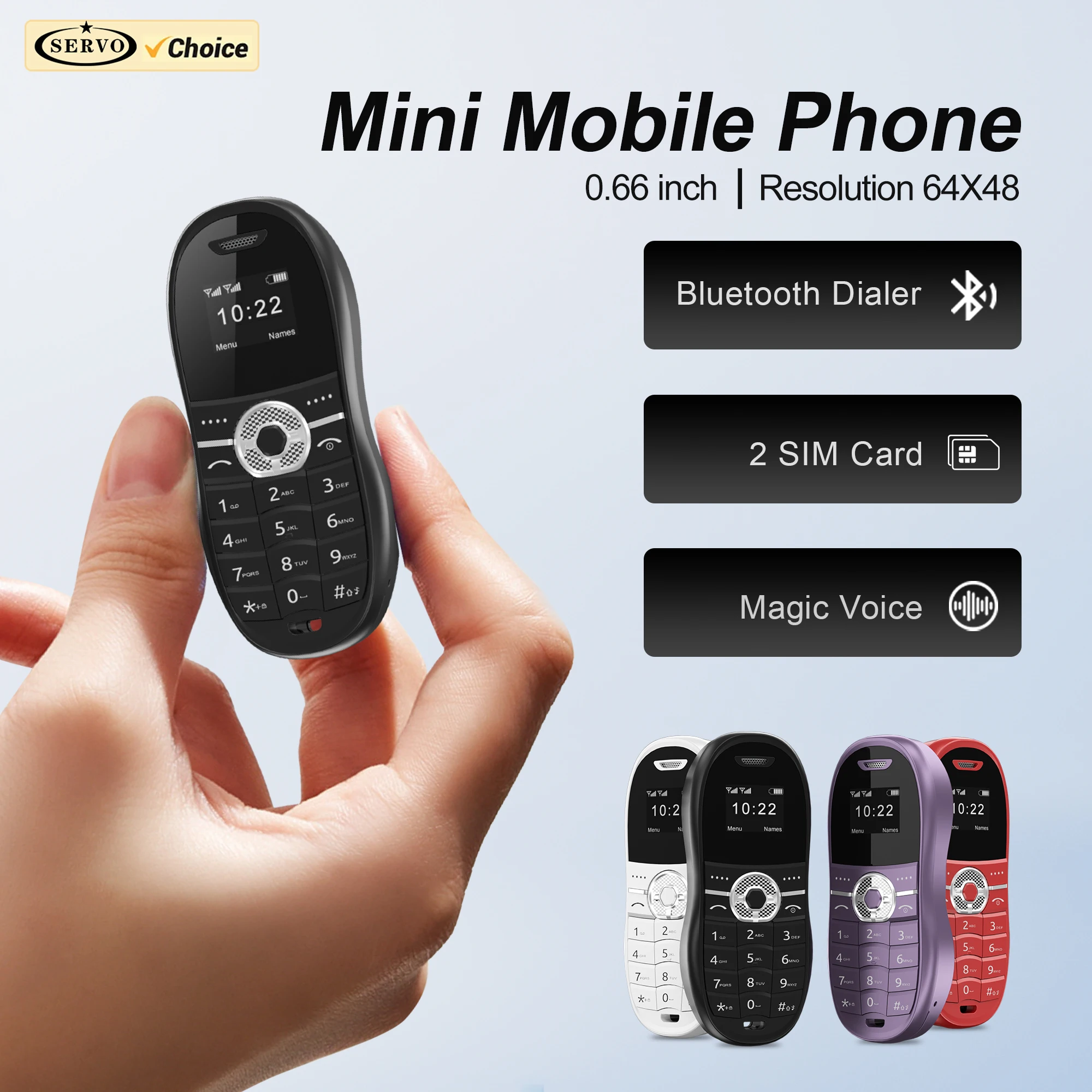 SERVO X18 Mini Car Mobile Phone 2 SIM Standby Bluetooth Dial Magic Voice Call Recording MP3 Player 2G GSM Super Small Cellphones