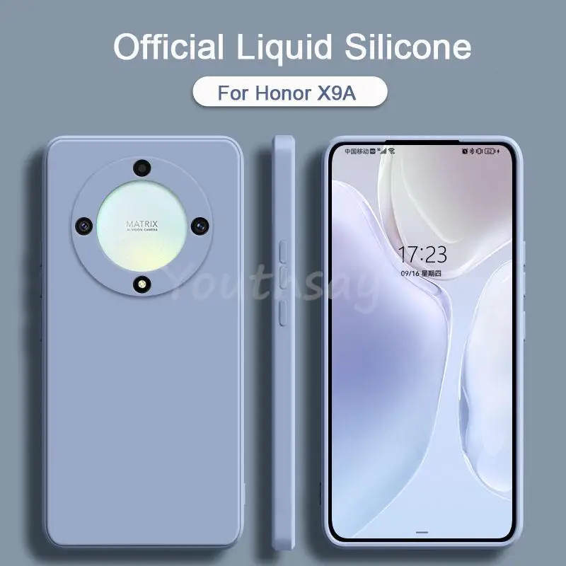 For Honor X9A Case Silicone Liquid Original For Honor X9A X8A X7A X9 X8 Cover TPU Protector Case Honor X9A Cover