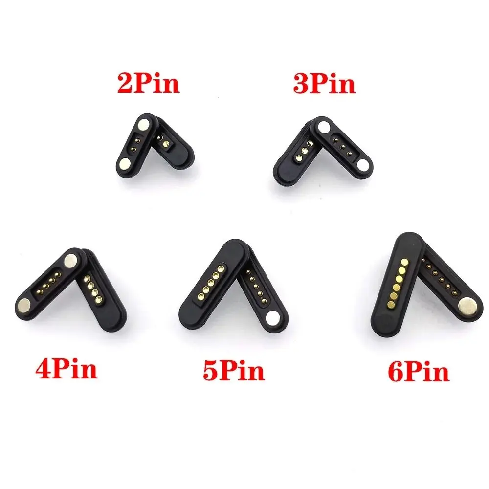 2Pin 3Pin 4Pin 5Pin Pogopin Magnetic Connector Waterproof 2A DC Magnetic Pogo Pin Connector Spacing 2.54mm High Current