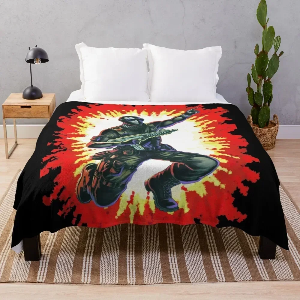 

Snake Eyes soldier Throw Blanket Faux Fur Soft Warm Blanket for Bed