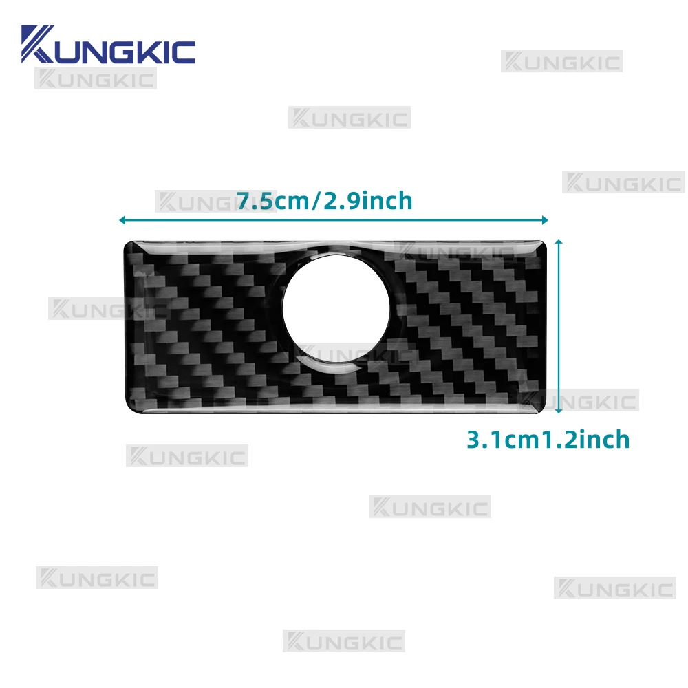 حقيقي لينة ألياف الكربون ل Scion tC 2005 2006 2007 2008 2009 2010 LHD RHD سيارة المشارك الطيار صندوق القفازات التبديل الداخلية ملصق الكسوة #2