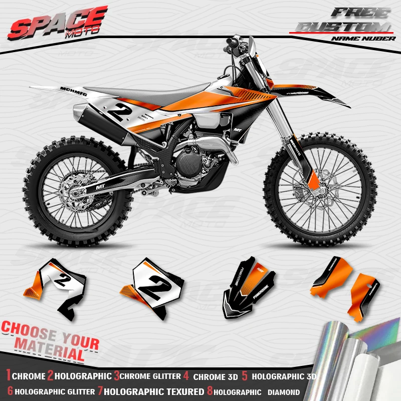 SPACE MOTO Custom Motorcycle Graphics Background Decals Stickers For KTM 23-24SXF 24-26EXC