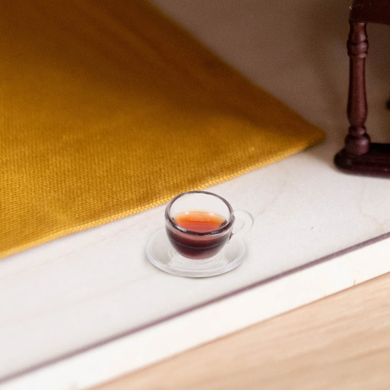 2 set di tazze da caffè in miniatura, mini tazze realistiche in resina, ideali per finte feste del tè, accessori per la decorazione della cucina della casa delle bambole