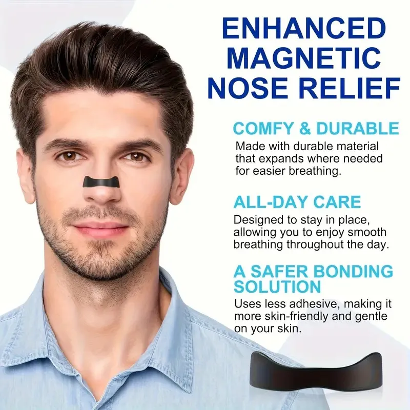 

30/60 pieces of ventilating and soothing nasal strips, anti-snoring nasal strips - increase oxygen supply, reduce snoring, suita