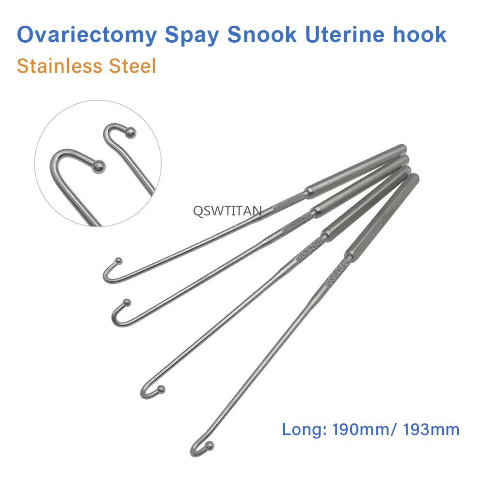 Uterine hook Animal Ovariectomy Spay Snook Dogs Cats Veterinary Orthopedic Instruments 1pc