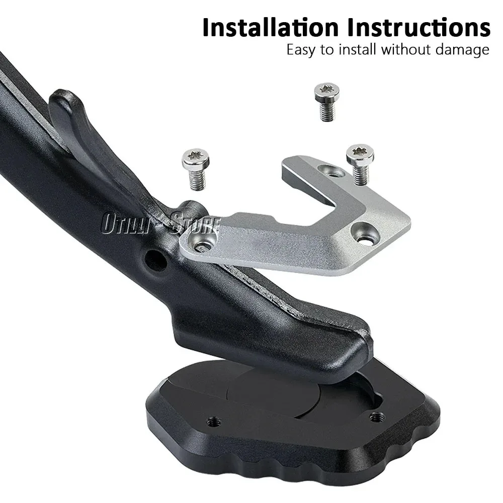 2023 2024 CNC aluminium sepeda motor Kickstand Extender standar kaki ekstensi pelat dukungan untuk BMW R1300GS R1300 GS r1300gs