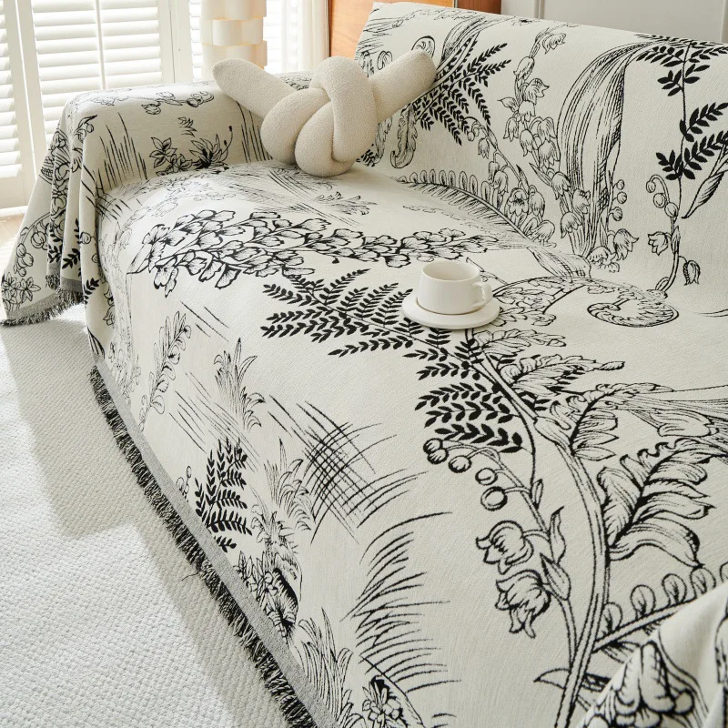 

High-end Chenille Sofa Cover Four Seasons Universal Dustproof Anti-slip High-quality Feel Fabric For Living Room Sofa Cushion