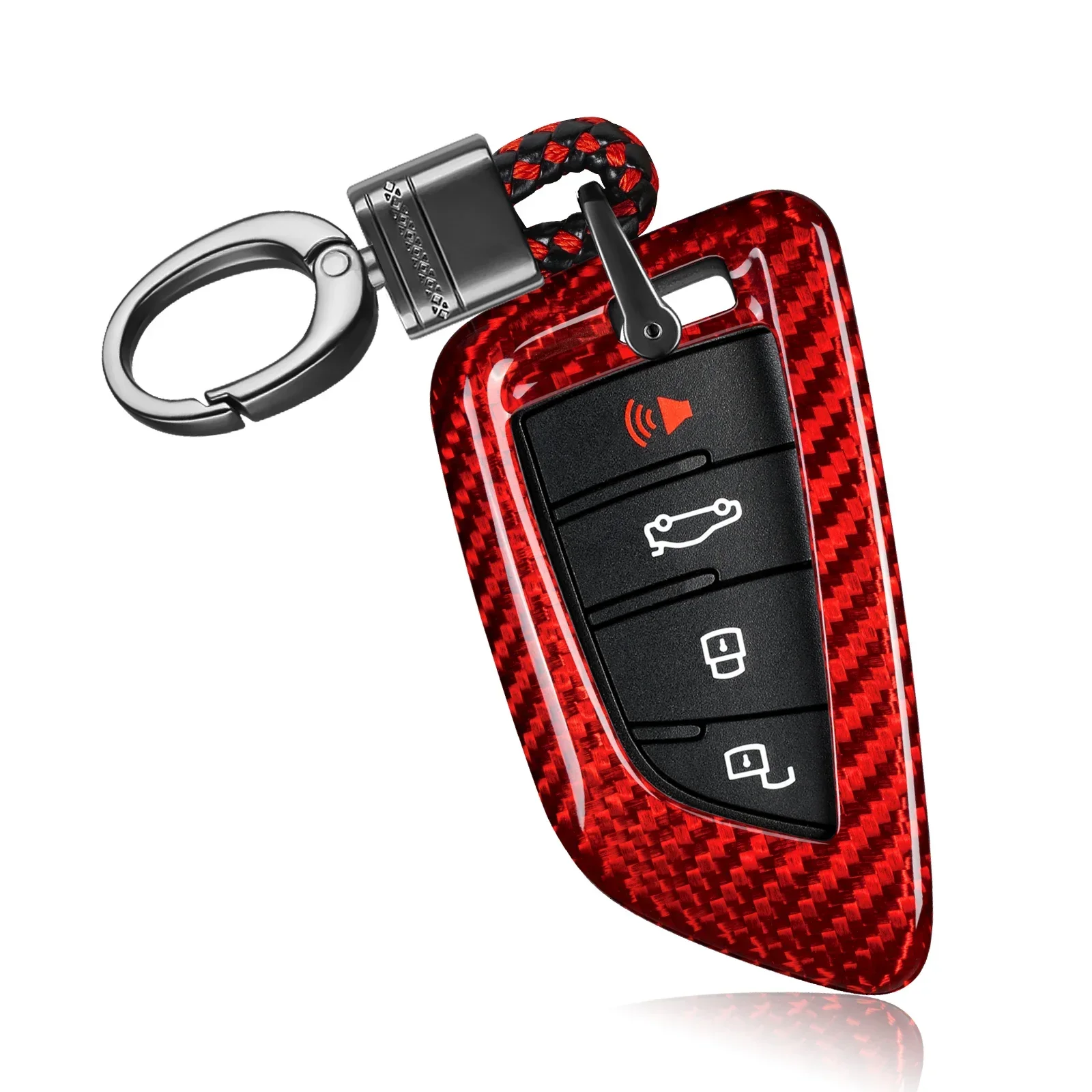 

Carbon Fiber Key Fob Cover For Toyota Supra A90 A91 GR MK5 2024 Key Shell Case Protector For Toyota Remote Smart Key Accessories