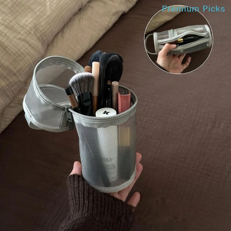 Mesh Dual-use Makeup Brush Sto - Beauty Makeup Bag 评论和价格