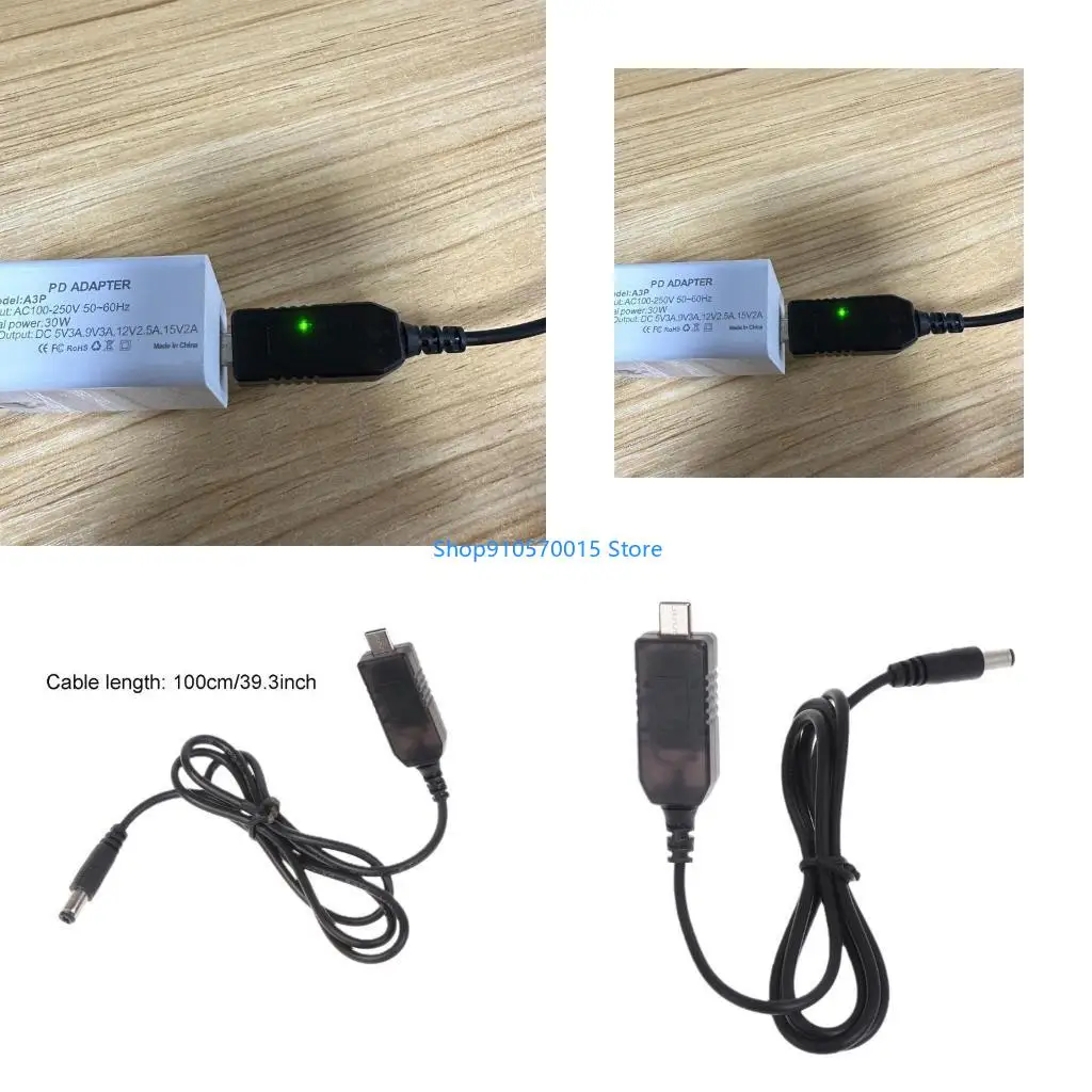 B95C Type-C to DC5521 Power Supply Adapter Cable 8.4V Charging Adapter Cord Wire