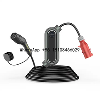 32A 16A Type 2 11kw 22kw Fast 450V AC 3 Phases Station Portable EV Charger With Screen Adjustable Charging
