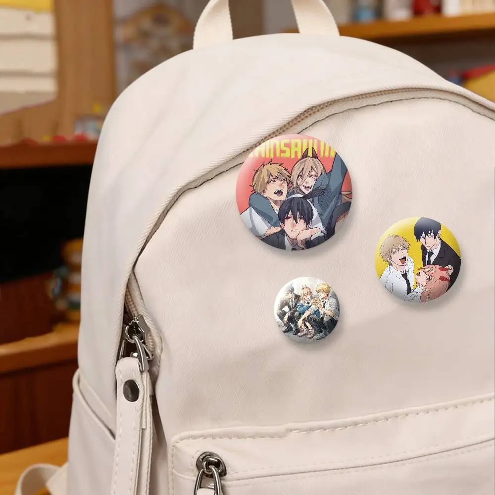 Aki Hayakawa Denji Pochita Badges Creative Tinplate Button PinsBrooch Badge Clothes Backpack
