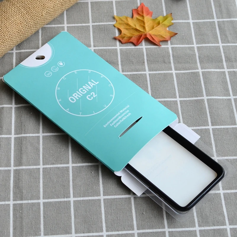 Phone Case Packaging Box, Color Cardboard Paper Window, PVC Blister, Universal Phone Cover Box, 50Pcs