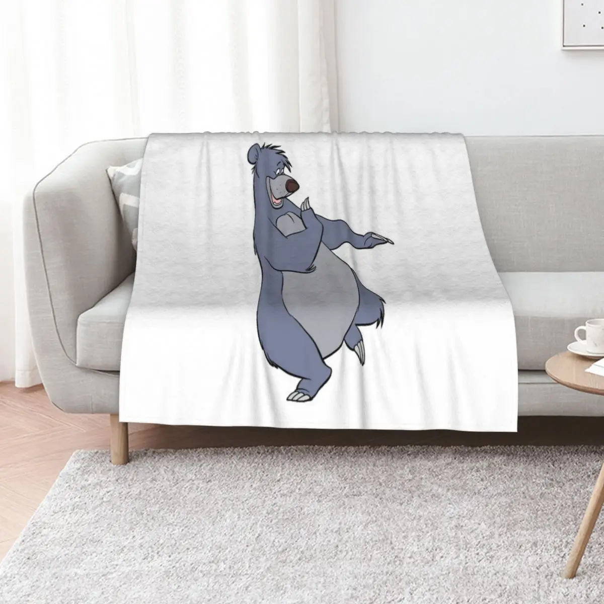 Baloo - Baloo y Mowgli - The Jungle Book - Manta suave y cálida para cama, sin pelusas