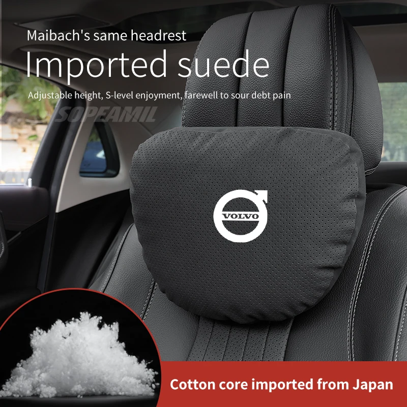 

For Volvo XC40 XC60 XC70 XC90 C30 S40 S60 S80 S90 V40 V60 V70 V90 Car Headrest Neck Support Seat Lumbar Cushion Soft Neck Pillow