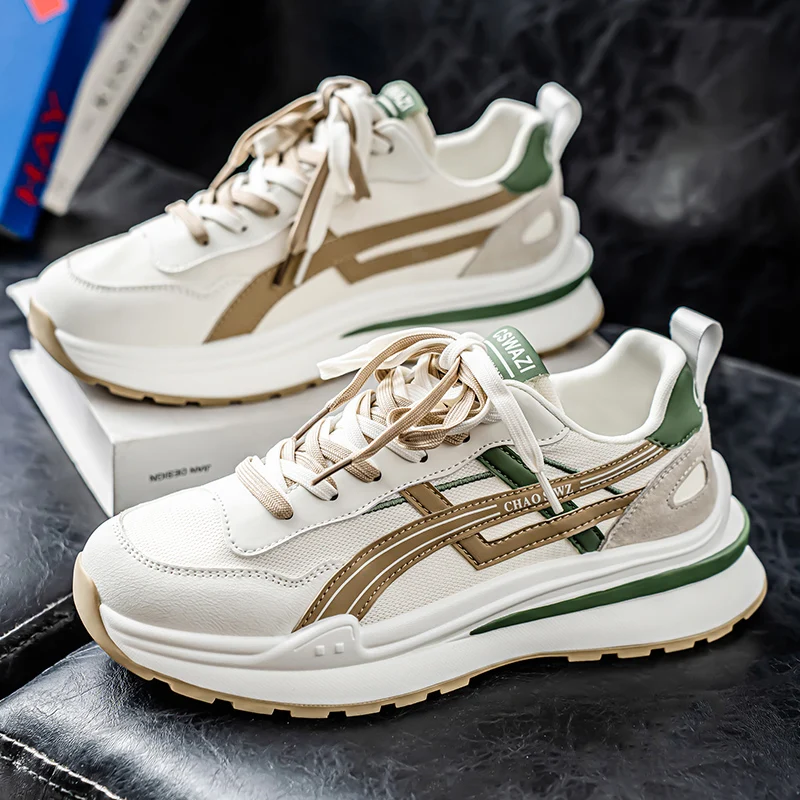Herrenschuhe, atmungsaktiv, dickbesohlt, lässige Turnschuhe, Outdoor-Laufschuhe, vier Jahreszeiten, neue Tennis-Herrenschuhe, weiche Sohlen, bequeme Herren-Sneaker – Detail 1