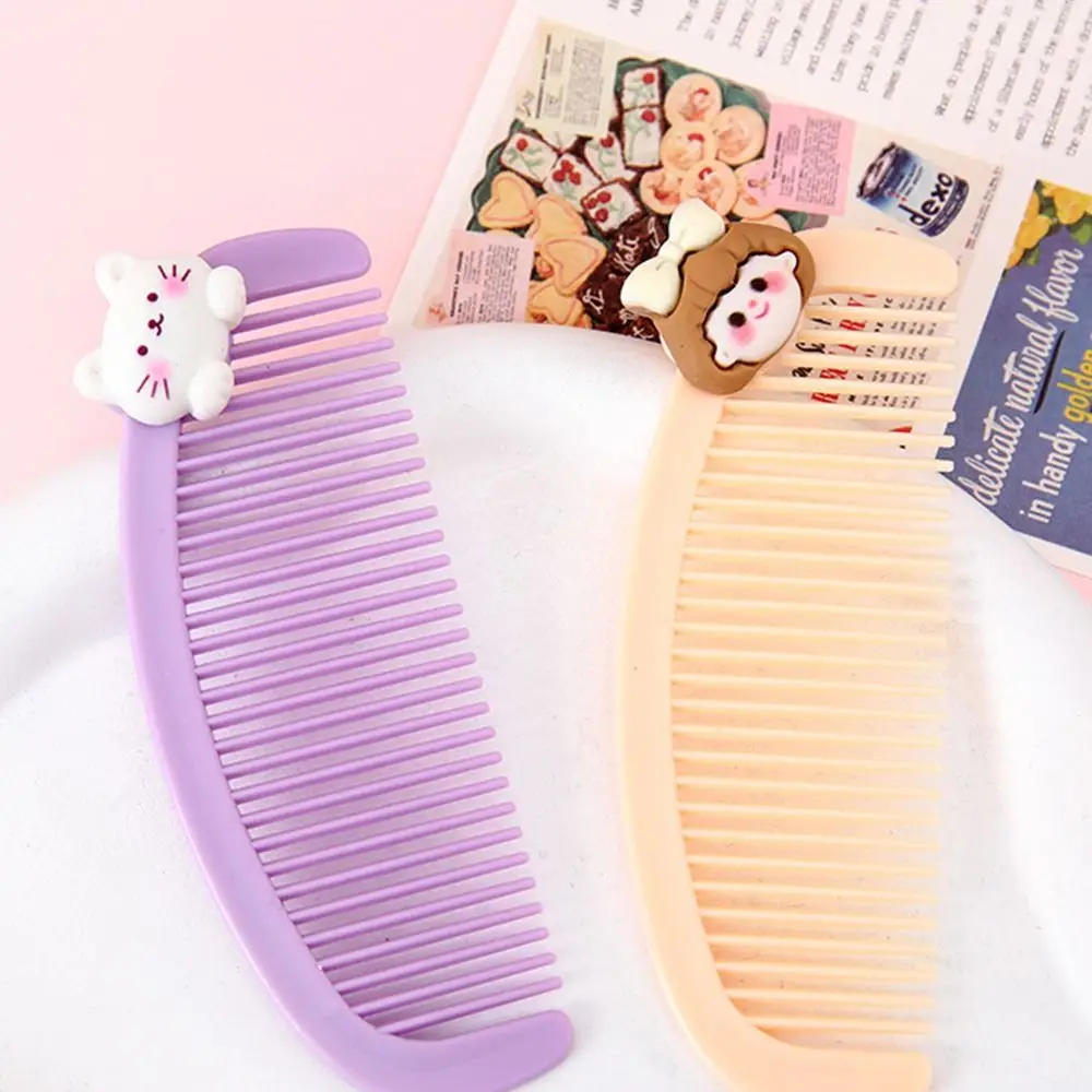 Portable Cute Pattern Fruit Hair Comb Kids Hairdressing Comb Anti-static Comb Fine-toothed Combs Not Hurt the Head Hair Styling