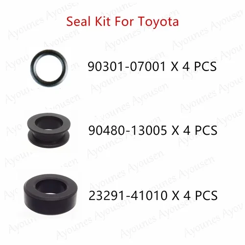 4 juegos de kits de juntas de goma para Toyota 23291-41010, 90480-13005, 90301-07001 Venta caliente piezas de automóvil posventa