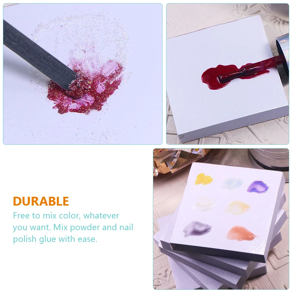 

100Pcs Nail Art Palettes Disposable Mixing Papers Tear-Resistant for Nail Color and Glue Manicure Tool Kit Accessories