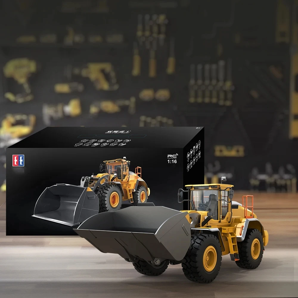 L260H RC Loader 1/16 Double E E592 Electric Loader Remote Control Cars Sound Rotaion Light Toy Boy Construction Trucks TH23665