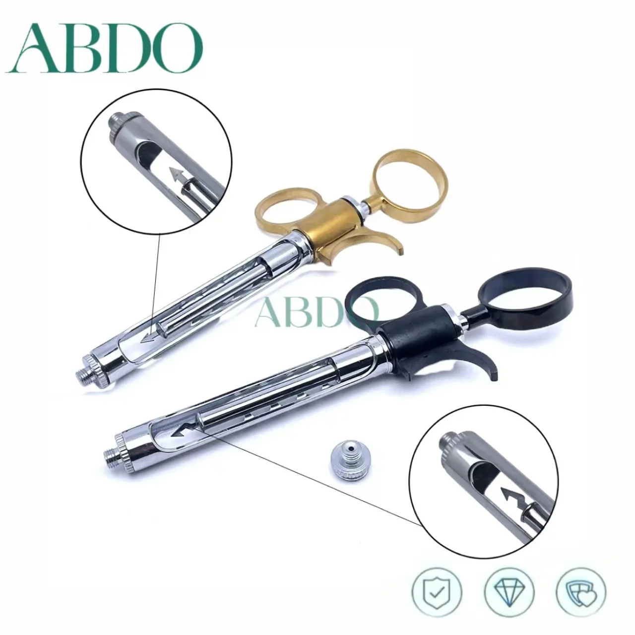 

Stainless Steel Dental Syringe Pen-Style Aspirating 1.8ML Dental Surgical Instrument Dentist Injector Tool