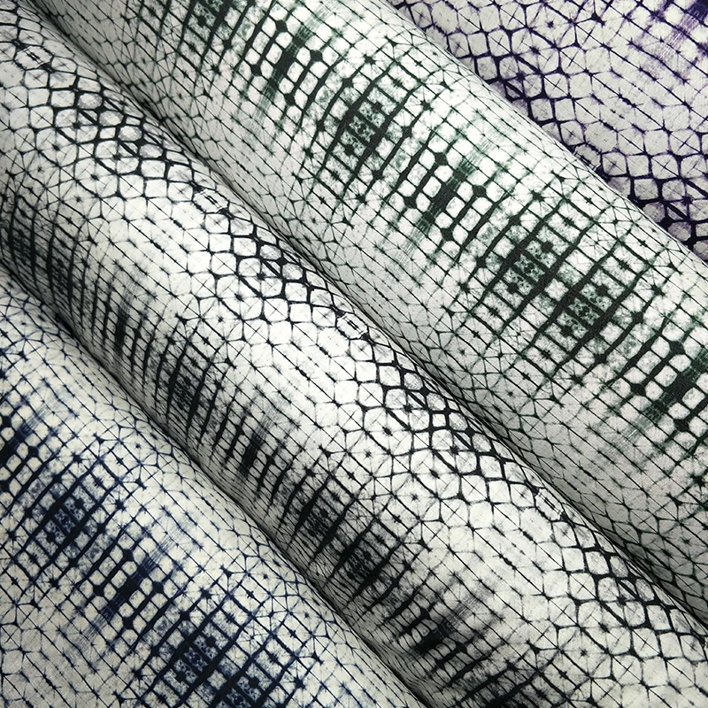 

Окрашенная в хлопок тонкая ткань с принтом змеиной кожи для лета, льна, одежда «сделай сам», модная дизайнерская ткань, материал для шитья своими руками по метрам