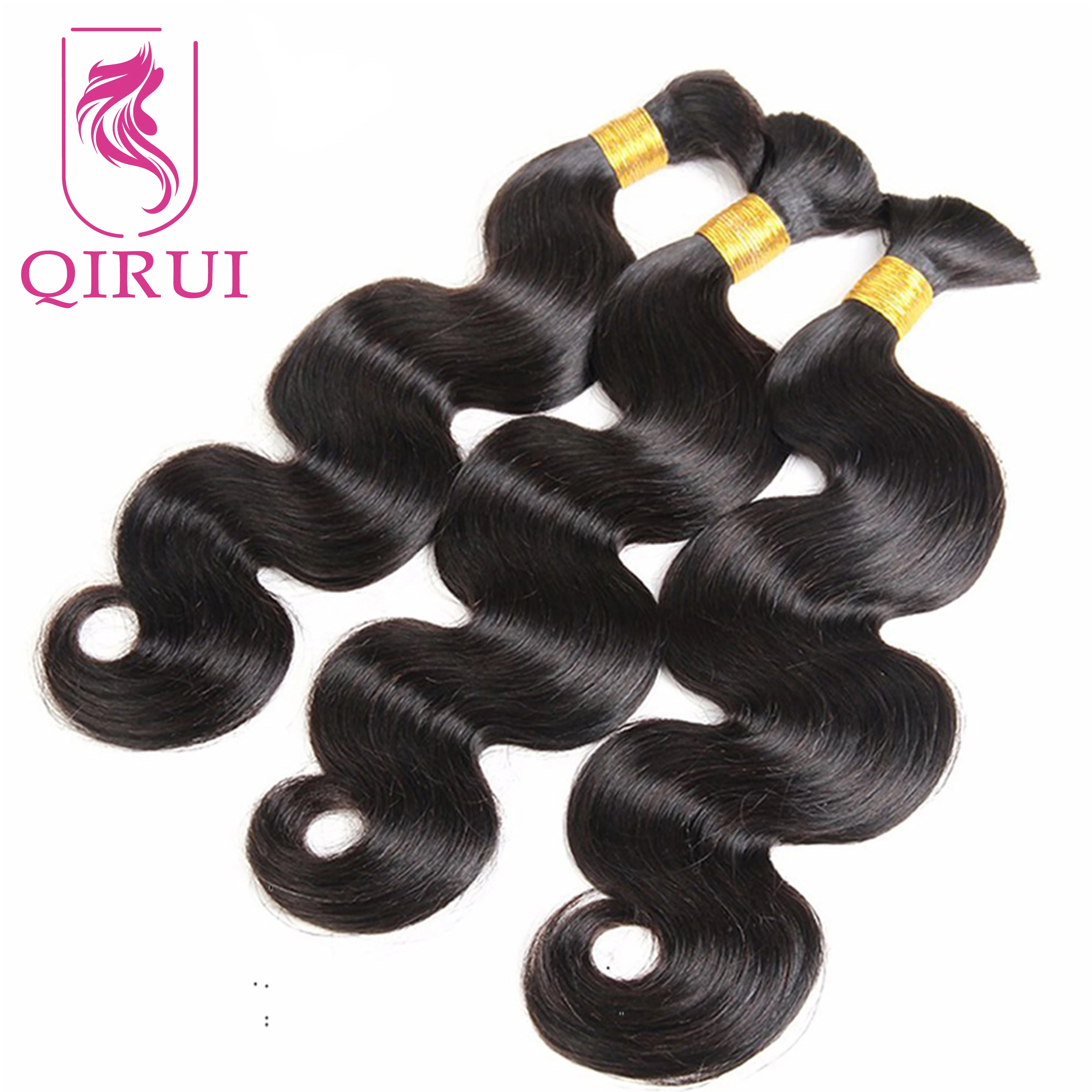 30Inch Bulk Human Hair for Braiding Body Wave Unprocessed Brazilian No Weft Hair Extension for Micro Braids 100g 1Piece