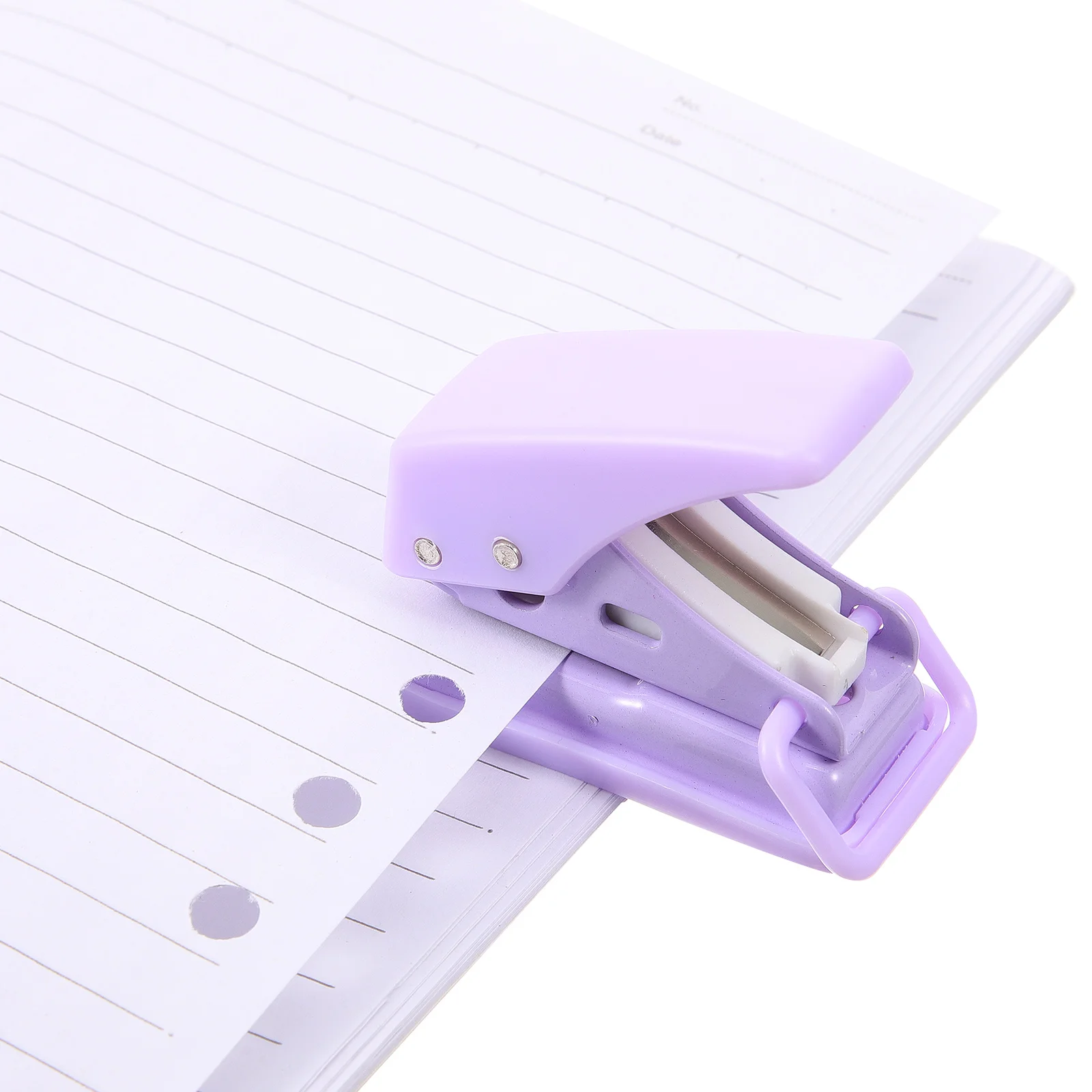 

1 Hole Puncher Purple ABS Craft Mini Loose Leaf Stationery Strong Penetrating Power Durable Suitable Home Office School Punch