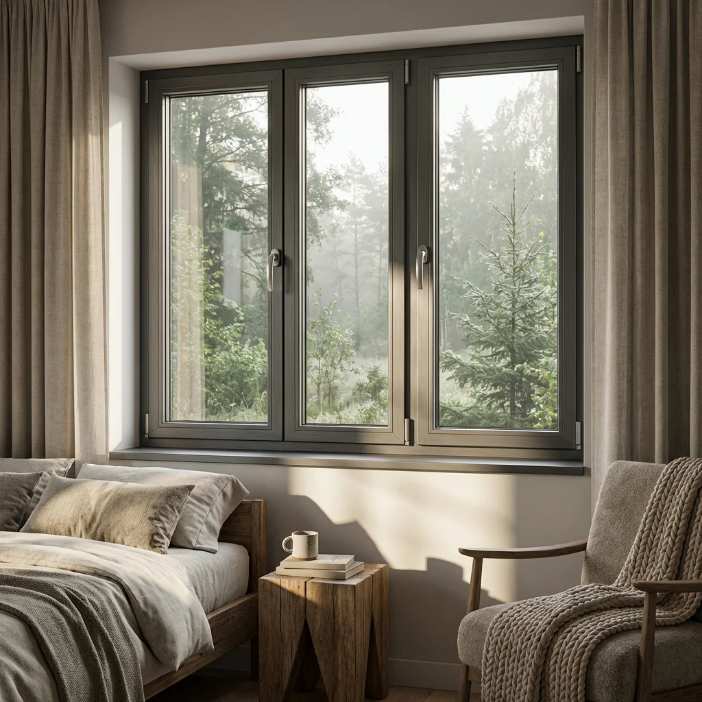 

Thermal Break Aluminum Alloy Double Glazed Glass Soundproof Bedroom Window Horizontal Opening Modern Design Casement Windows
