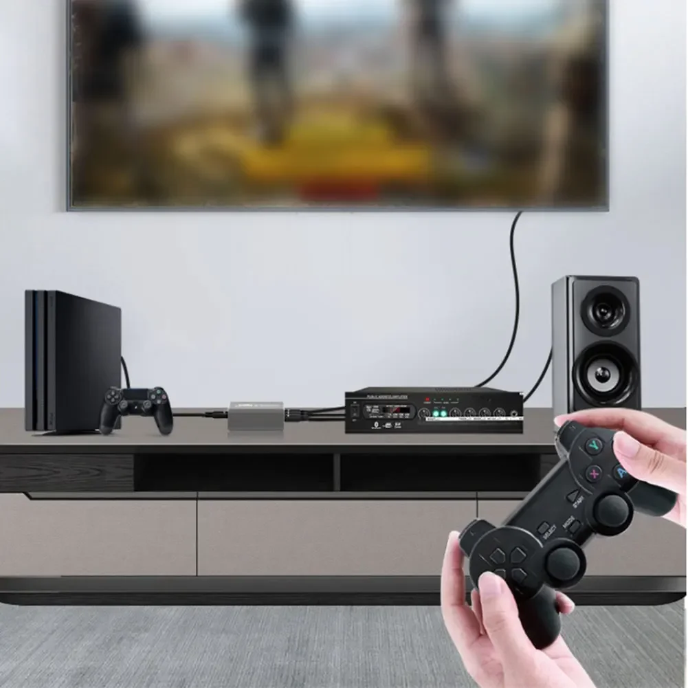 For Gaming For Home Theater Grey SPDIF 1x3 Audio Splitter Optical Audio LPCM 2.0 Support 40m 130ft Transmission