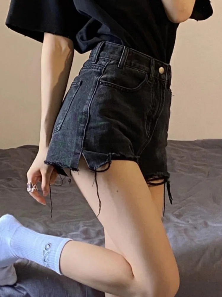 Shorts jeans fritos para mulheres, redução de idade, estilo ocidental, verão é uma tendência