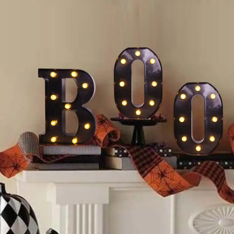 LED Halloween Decorations Marquee Letters Marquee Led Letters Boo Halloween Lights Decor Halloween Decorations-3 LED Marquee For