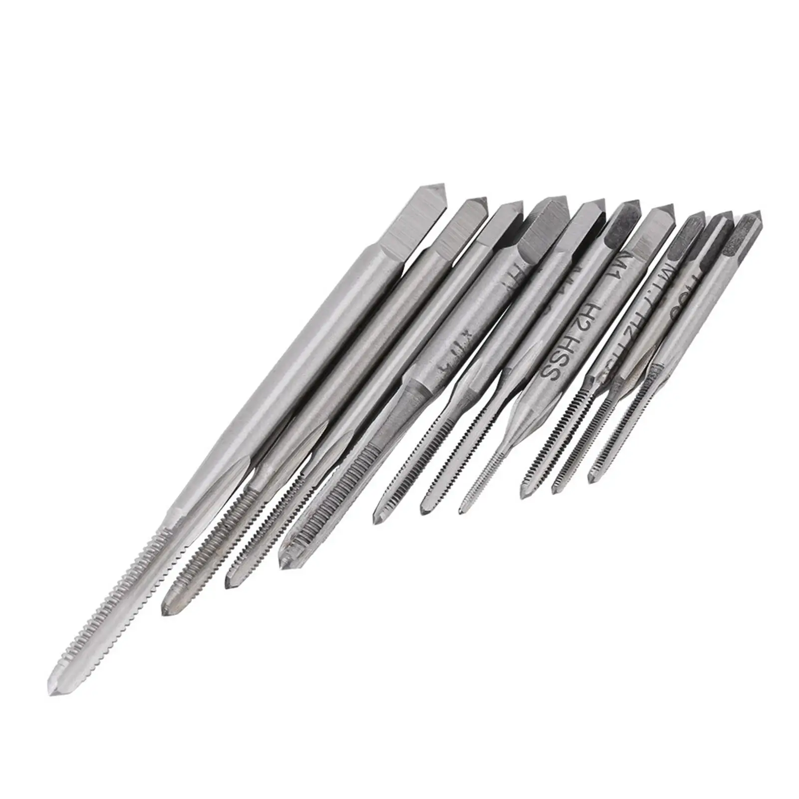 10Pcs Mini Hand Tap Set M1-M3.5, Tapping Thread Tools for DIY Projects, Drill Bits for Precision Threading