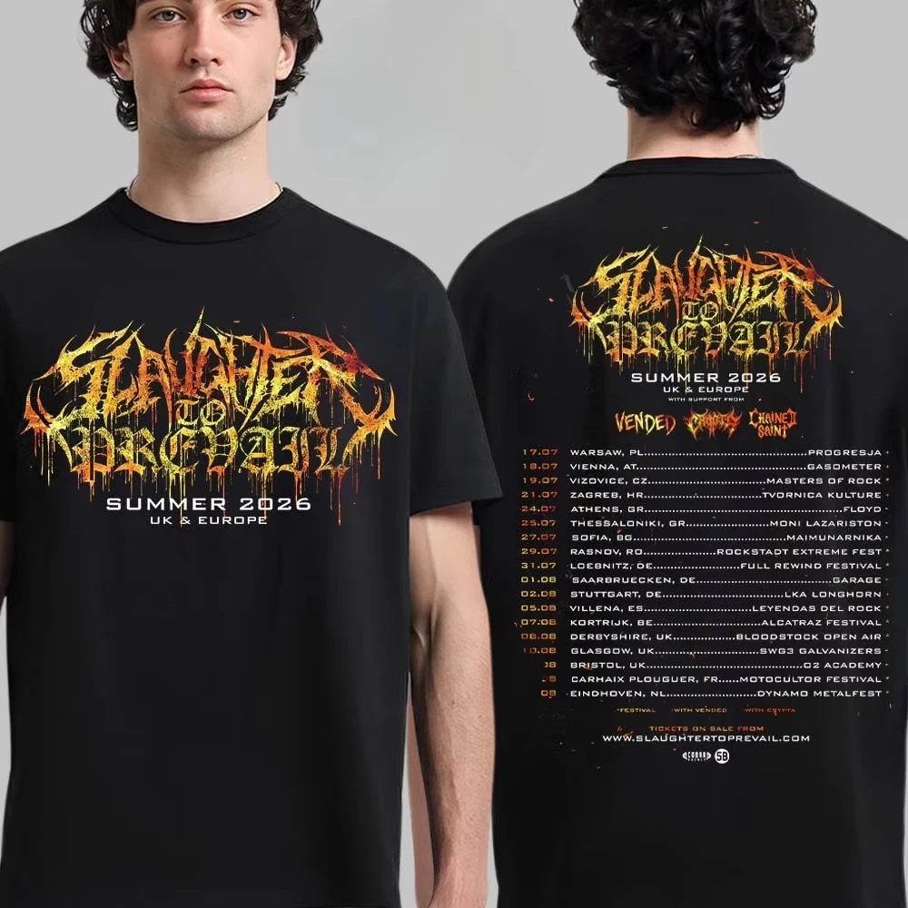 Whitechapel Slaughter To Prevail North American Tour 2026 Grafik-T-Shirt Bear Deathcore Streetwear Casual Unisex – Detail 4