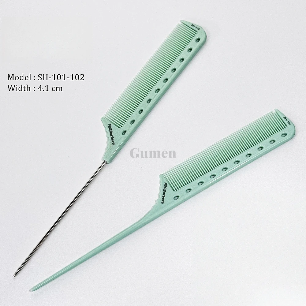 Green Laser Scale Pro Hairdressing Hair Cutting Comb Anti-static Double-sided Heat Resistant Salon Barber Styling Brush Tools