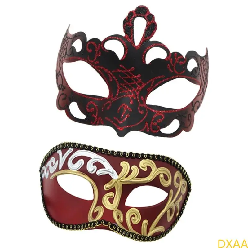DXAA Half Face Masquerade Mask Masquerade Costume Accessory for Men Women Halloween