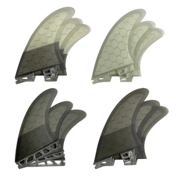 RISECE FCS 2 Honeycomb Surfboard Fins Fiberglass Surf Fins AM2 Size Single Tab Big Hexa Core Surfing Thruster Fin