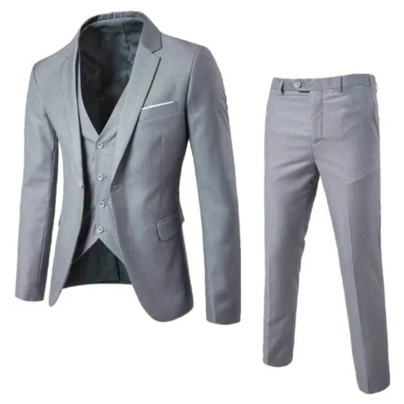 Men's suit set two-piece slim fit suit men's business professional formal attire groomsman's wedding dress  men's clothing