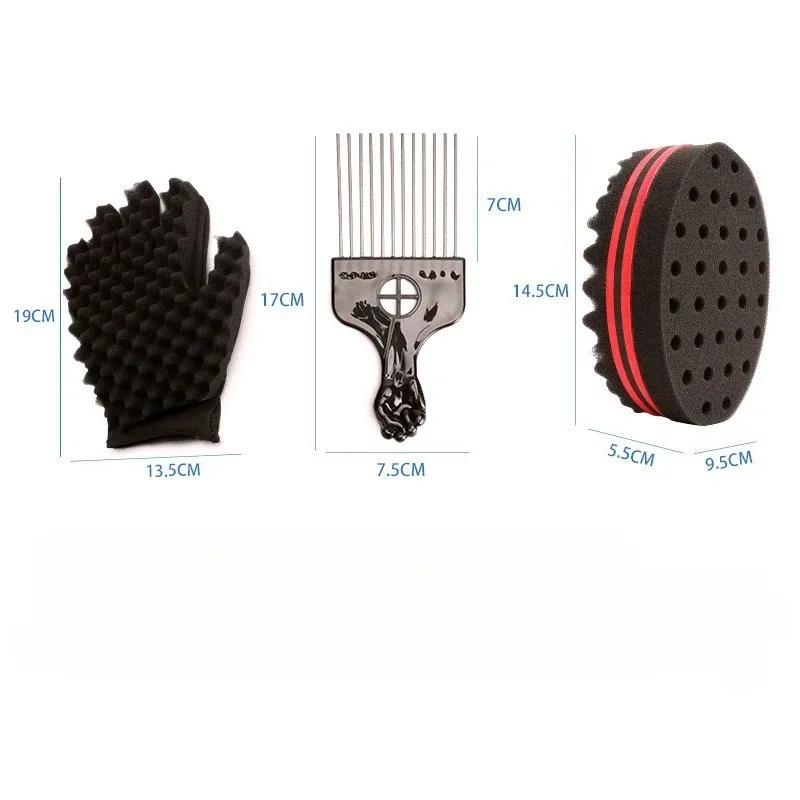 Magisches Twisted-Hairstyle-Schwamm-Set, Lockenbürsten für Männer und Frauen, Afrikanische Lockenbürsten, Styling-Tools – Detail 10