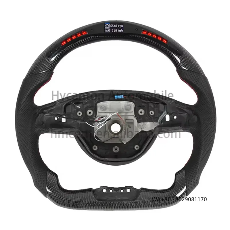 Factory Price Carbon Fiber LED Steering Wheel for Mercedes Benz W204 W205 W211 C63 AMG W222 GLE CLA Car Steering Wheel