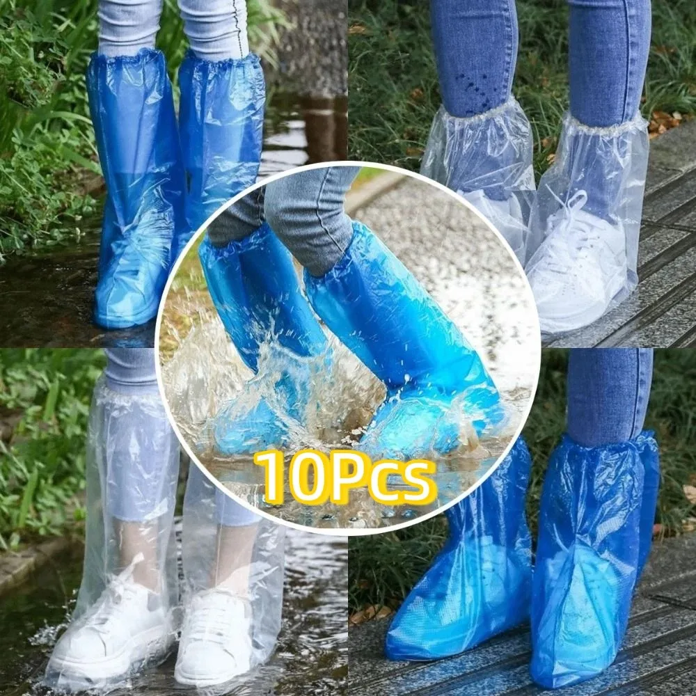 capa-de-sapato-descartavel-para-chuva-10-pecas-a-prova-d'agua-transparente-resistente-ao-desgaste-a-prova-de-chuva-isolamento-capa-para-os-pes-para-uso-externo