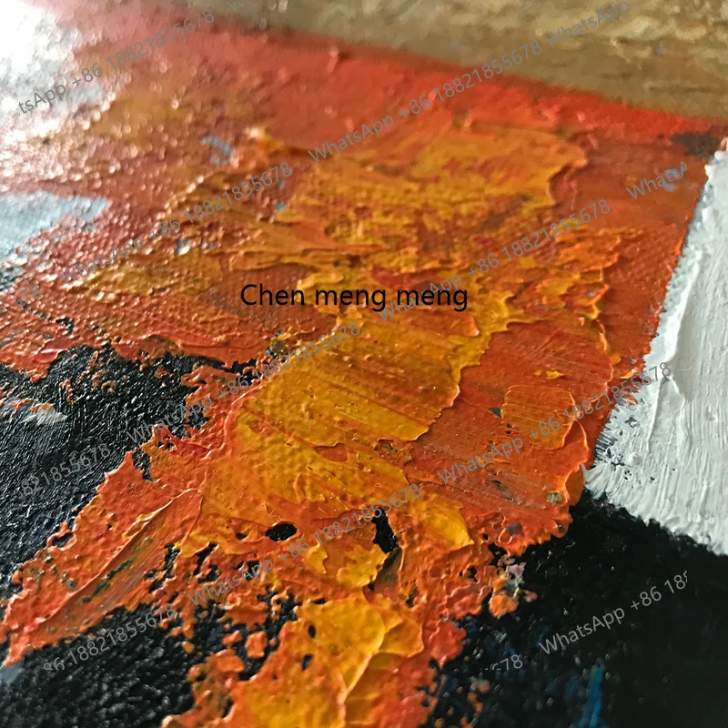 Pintura al óleo pintada a mano, decoración nórdica, sala de estar, entrada, comedor, suelo, sofá, fondo, pintura colgante de pared