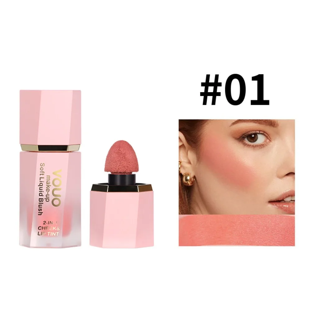 

Natural 3 in 1 Liquid Blush Moisturizing 4 Colors Makeup Rouge Longlasting Color Enhancing Lip Gloss Blush Makeup Cosmetics