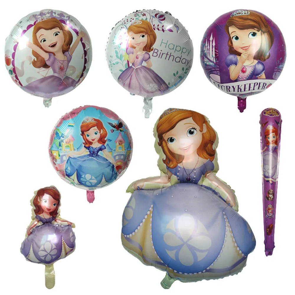 Large Cartoon Princess Sofia Foil Balloons Birthday Party Wedding Decoration Helium Balloon Sophia girl Happy Birthday Gift