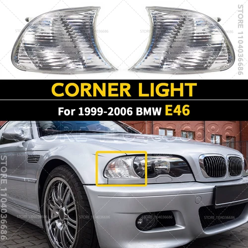 Para 1999-2006 BMW 323Ci 325Ci 328Ci 330Ci (E46) marcador de giro intermitente lámpara de luz de estacionamiento de esquina 63126904307 63126904308