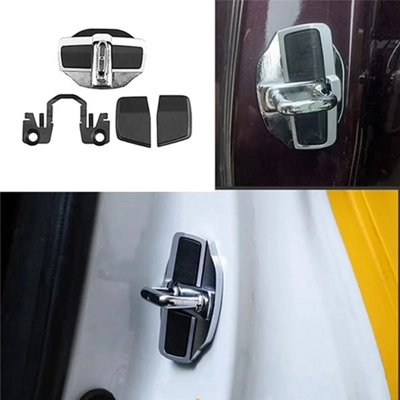 Car TRD Door Lock Buckle Stabilizer Protector Latches Stopper For Toyota Camry RAV4 Sienna Crown Yaris Highlander-A67F