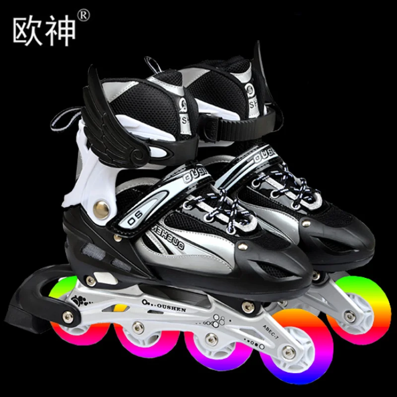 

New Adult Black Inline for Men and Women, Roller Skates for Beginners and Elementary School Students