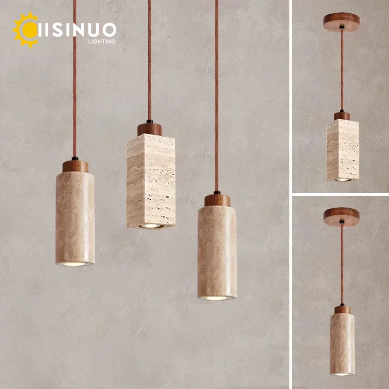 Wabi Sabi Natural Yellow Cave Stone Pendant Lights Hanging Pendant Light Small Droplights for Home Bedroom Corridors Living Room