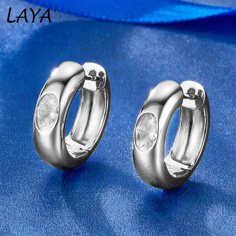 LAYA-Boucles d'Oreilles Créoles en Argent Sterling 925 Pur pour Femme, Bijoux Fins Originaux de Charme, Piercing Minimaliste, Rotterdam, Kling, Zcompresses